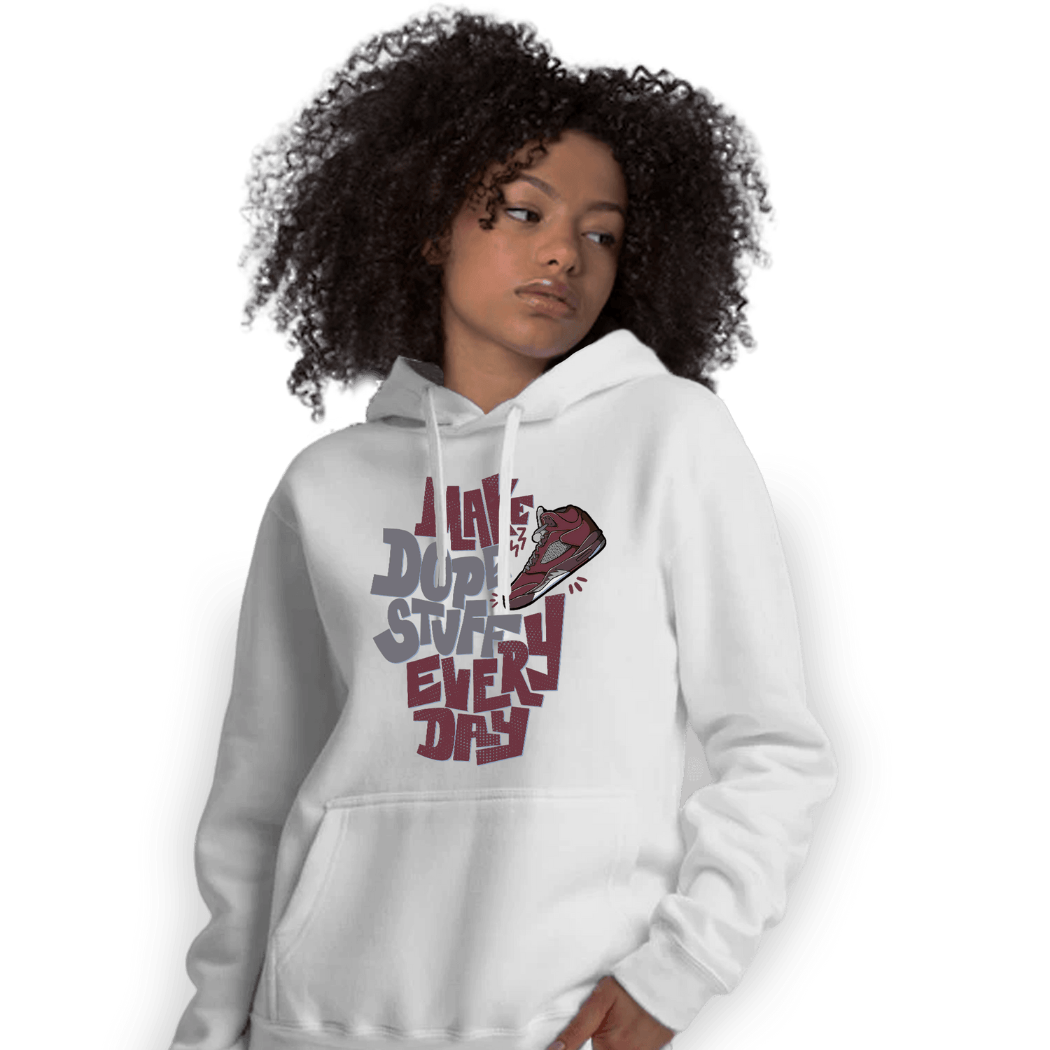 Burgundy 5s Hoodie Match Dope Sneaker - NastyJamz
