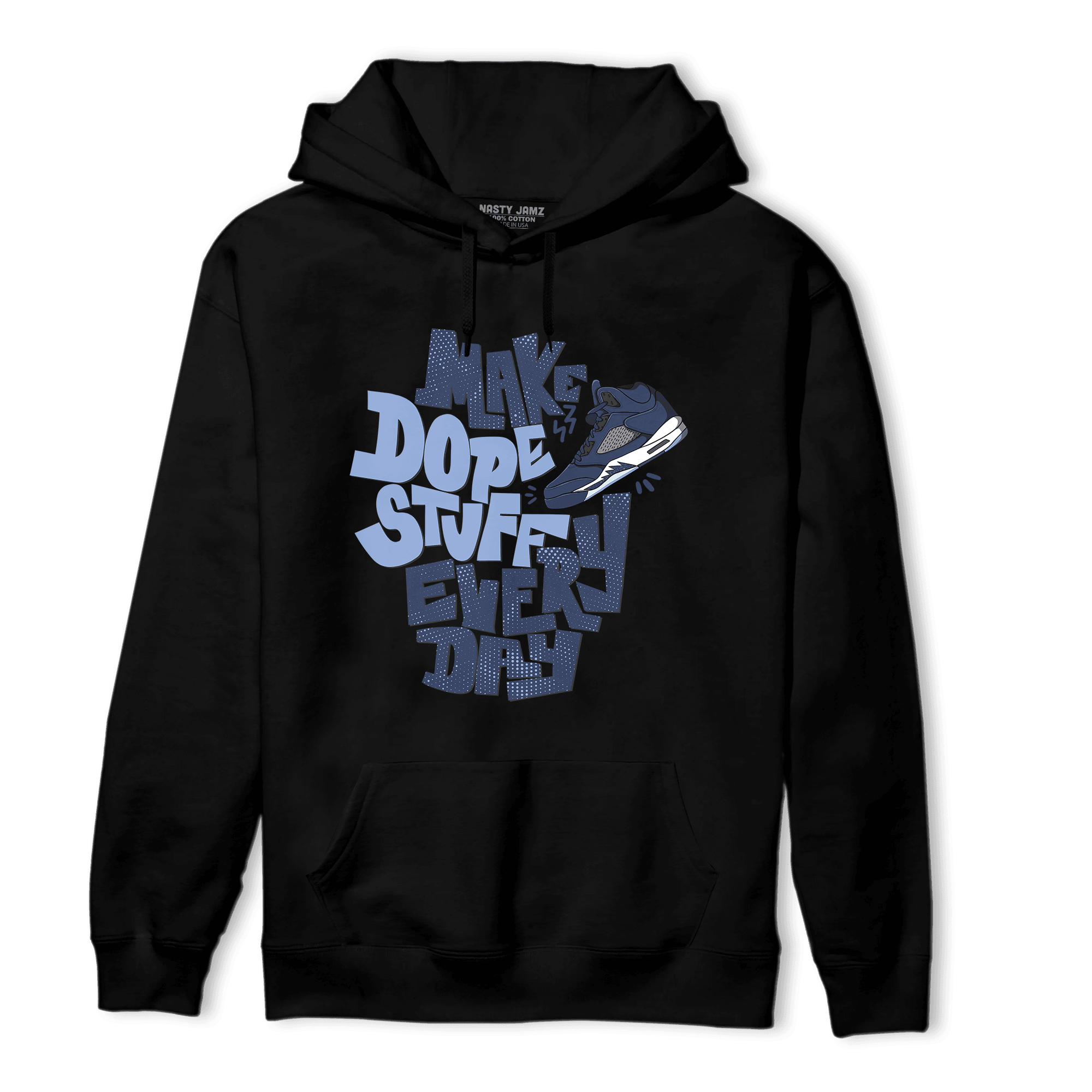 Midnight Navy 5s Hoodie Match Dope Sneaker - NastyJamz