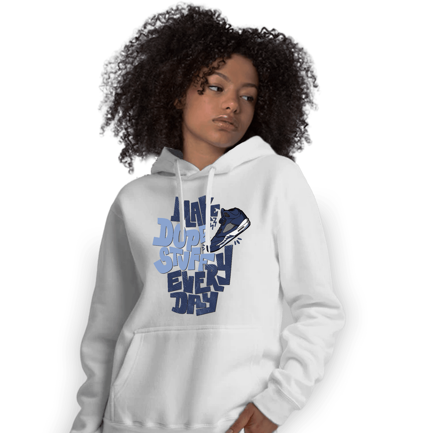 Midnight Navy 5s Hoodie Match Dope Sneaker - NastyJamz