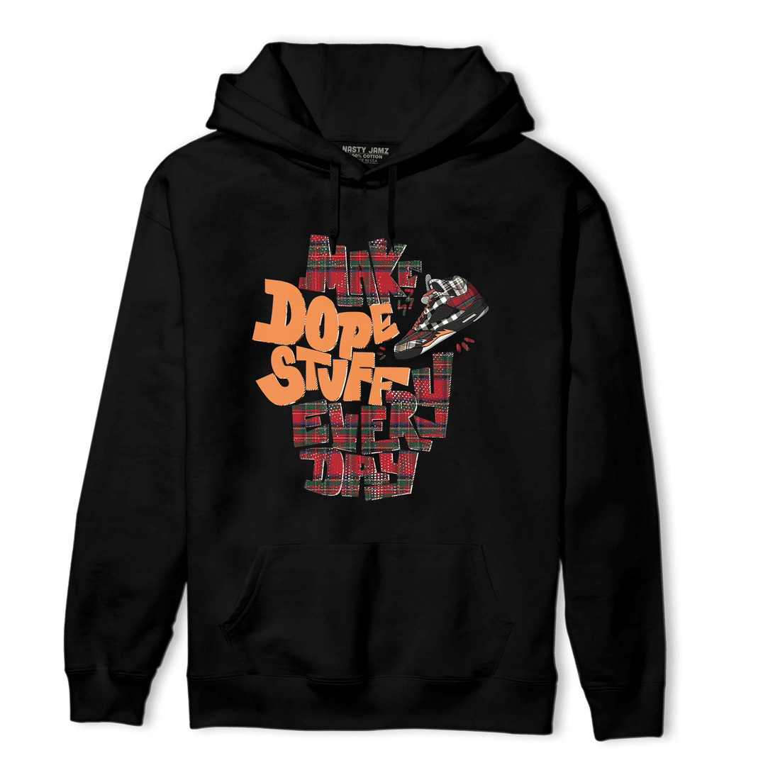 Plaid 5s Hoodie Match Dope Sneaker - NastyJamz