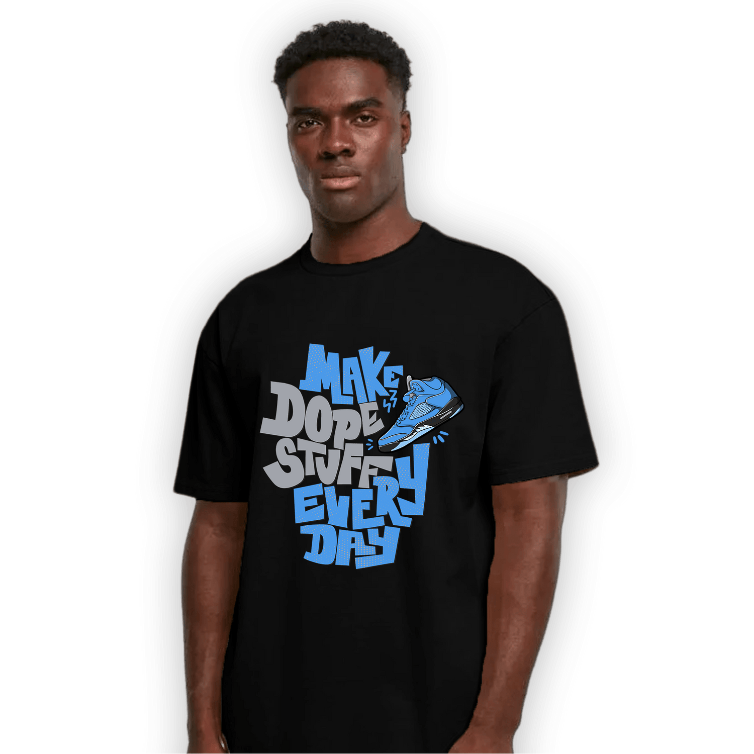 University Blue 5s T Shirt Match Dope Sneaker - NastyJamz