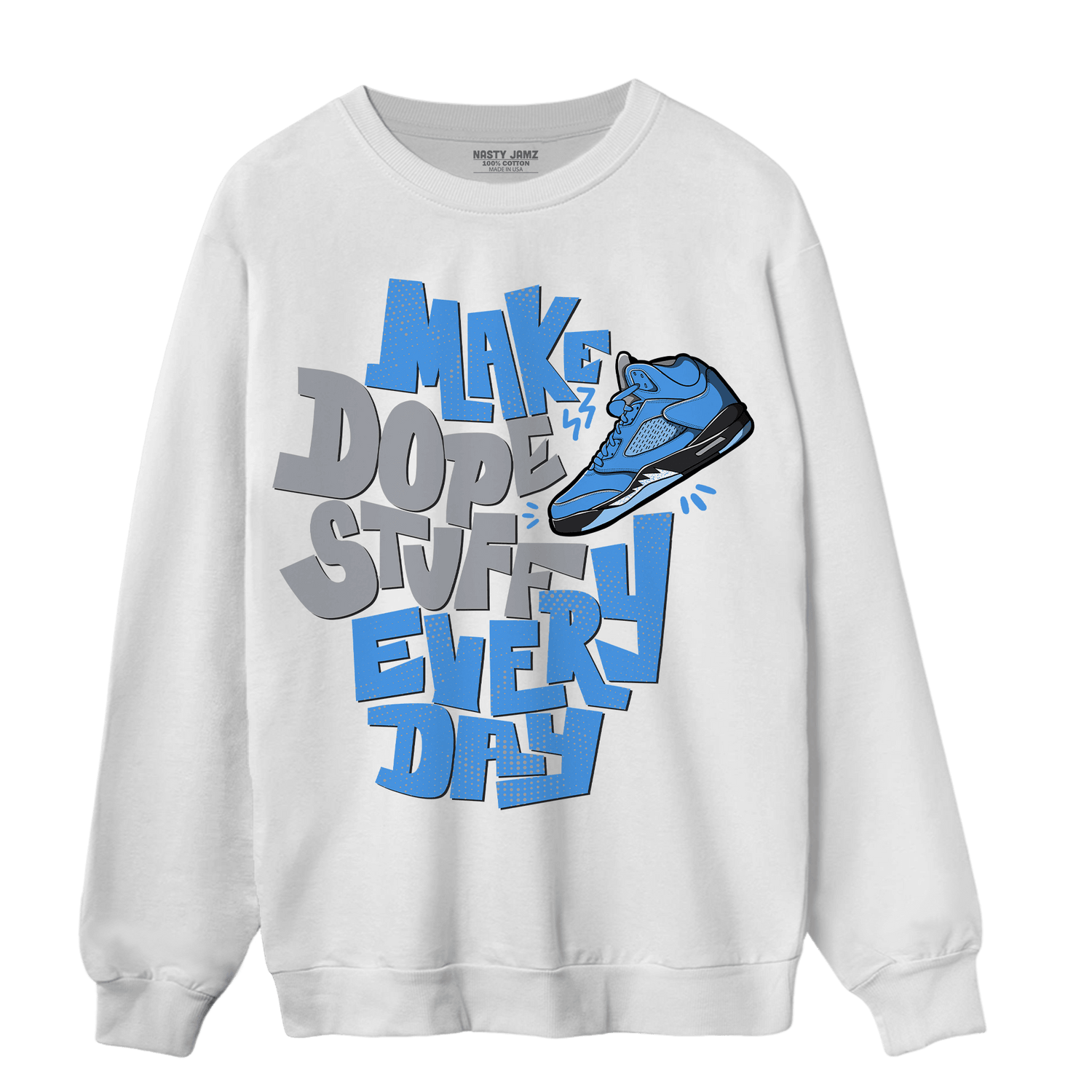 University Blue 5s Sweatshirt Match Dope Sneaker - NastyJamz