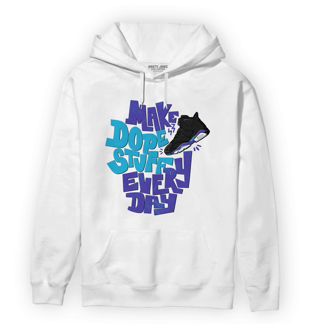 Aqua 6s Hoodie Match Dope Sneaker - NastyJamz