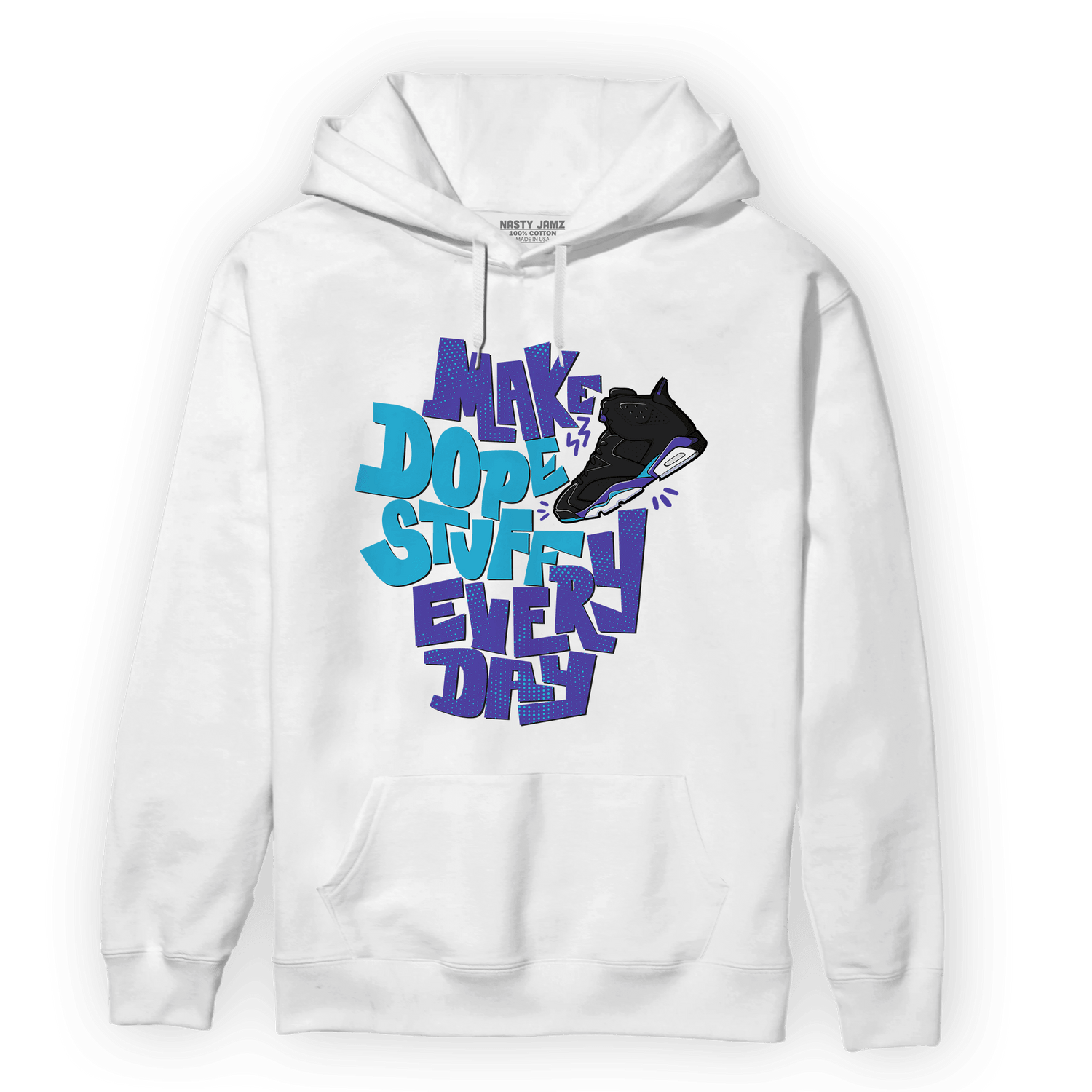 Aqua 6s Hoodie Match Dope Sneaker - NastyJamz