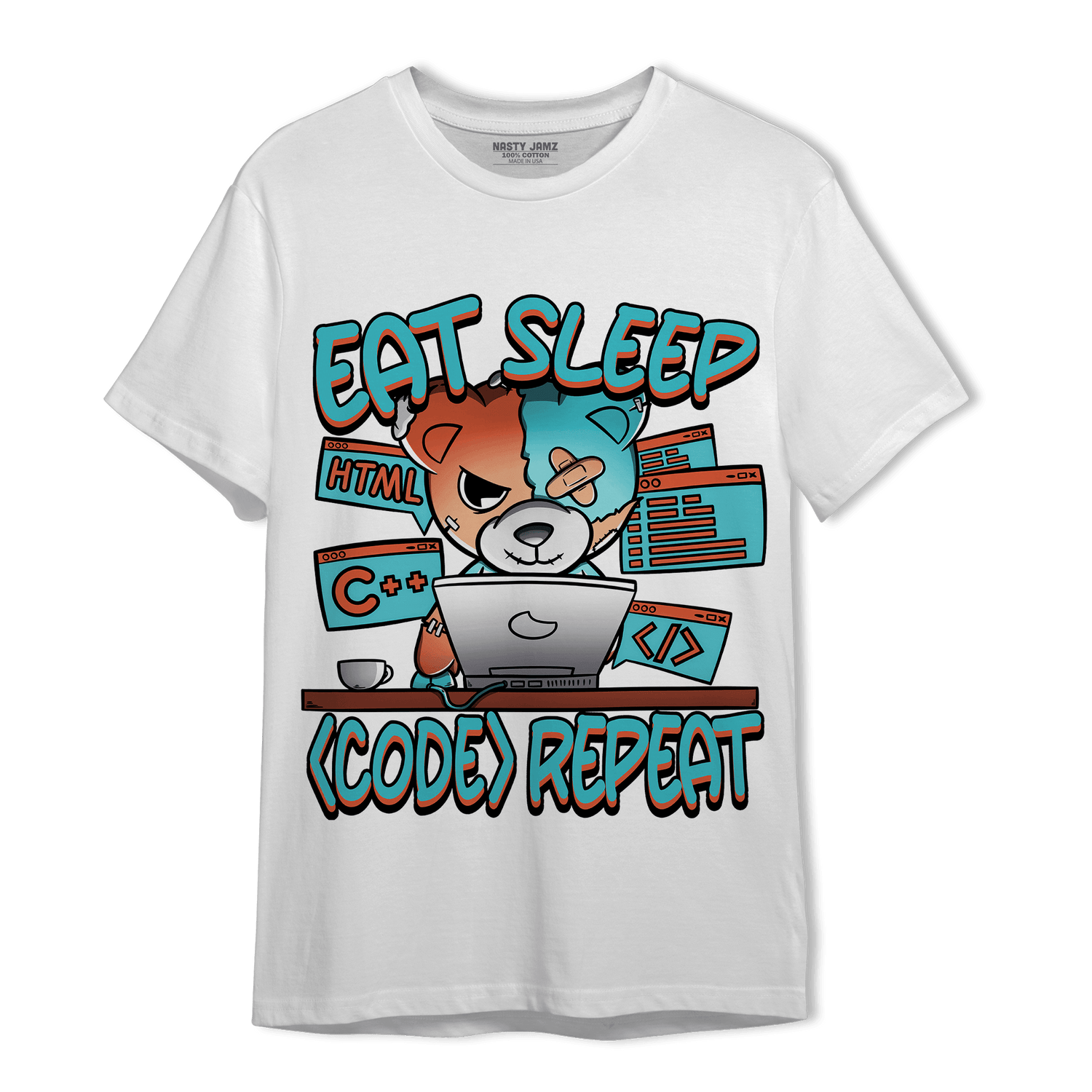 Dunk Low Dolphins T Shirt Match Eat Sleep Code BER - NastyJamz