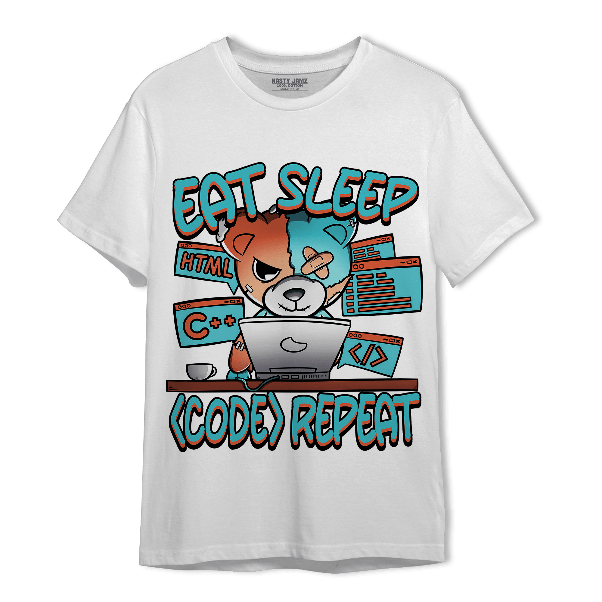 Dunk Low Dolphins T Shirt Match Eat Sleep Code BER - NastyJamz