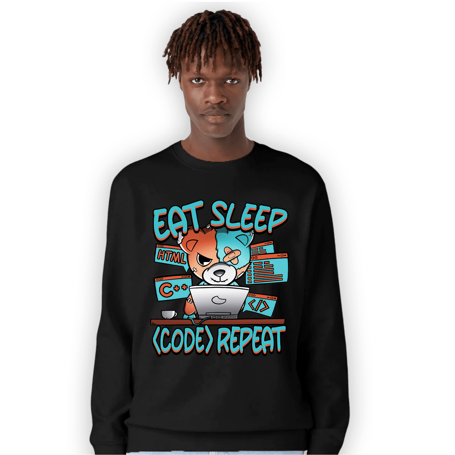 Dunk Low Dolphins Sweatshirt Match Eat Sleep Code BER - NastyJamz