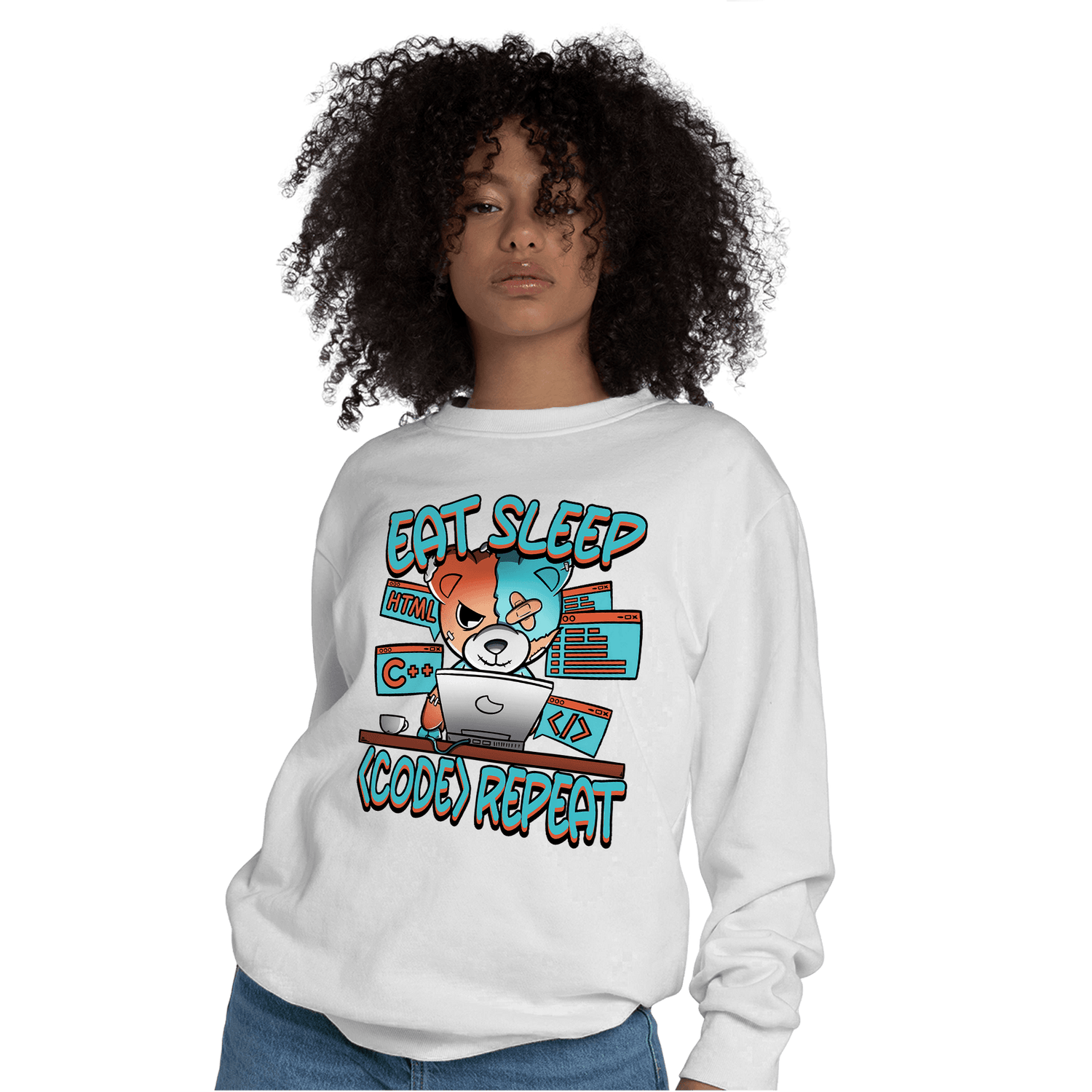 Dunk Low Dolphins Sweatshirt Match Eat Sleep Code BER - NastyJamz