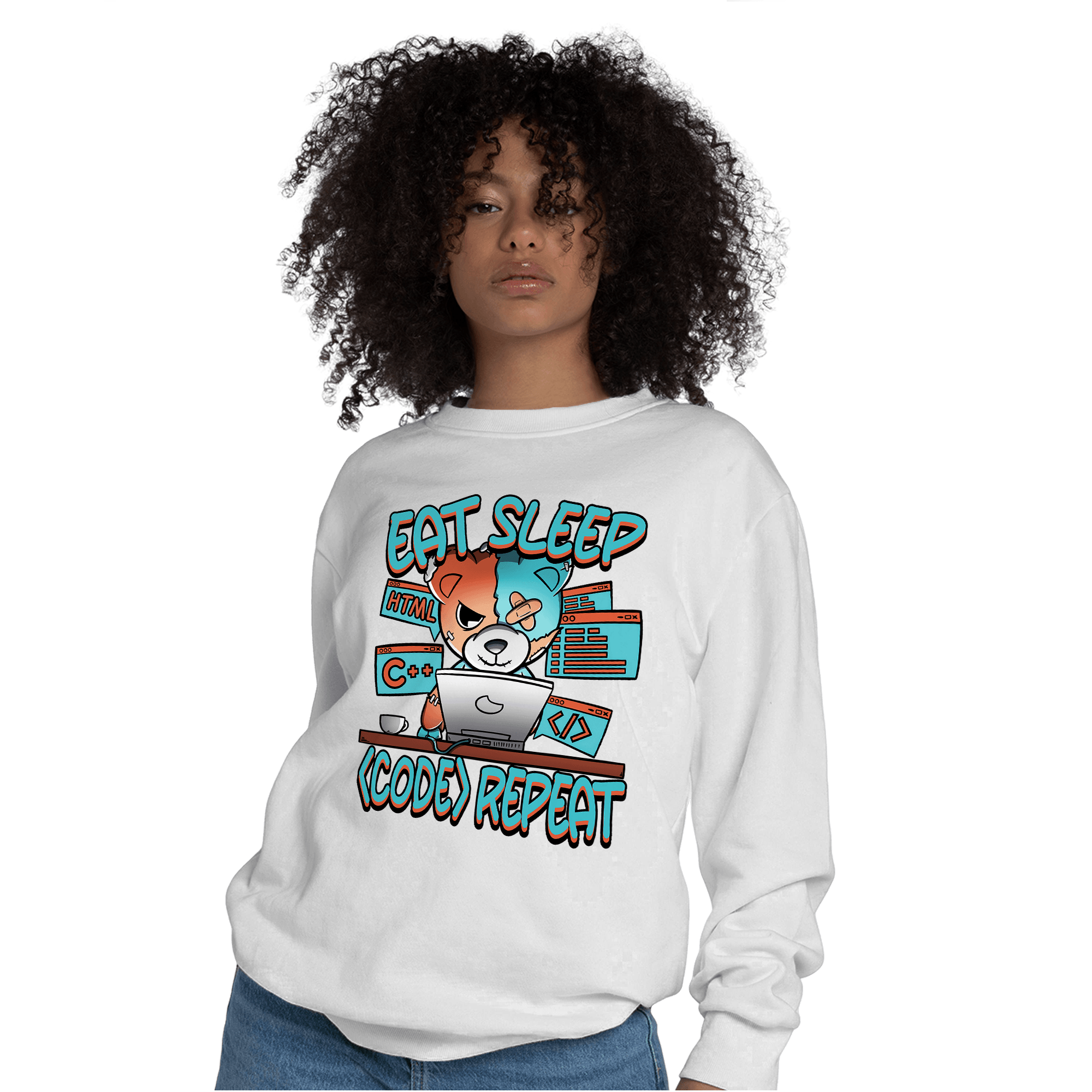 Dunk Low Dolphins Sweatshirt Match Eat Sleep Code BER - NastyJamz