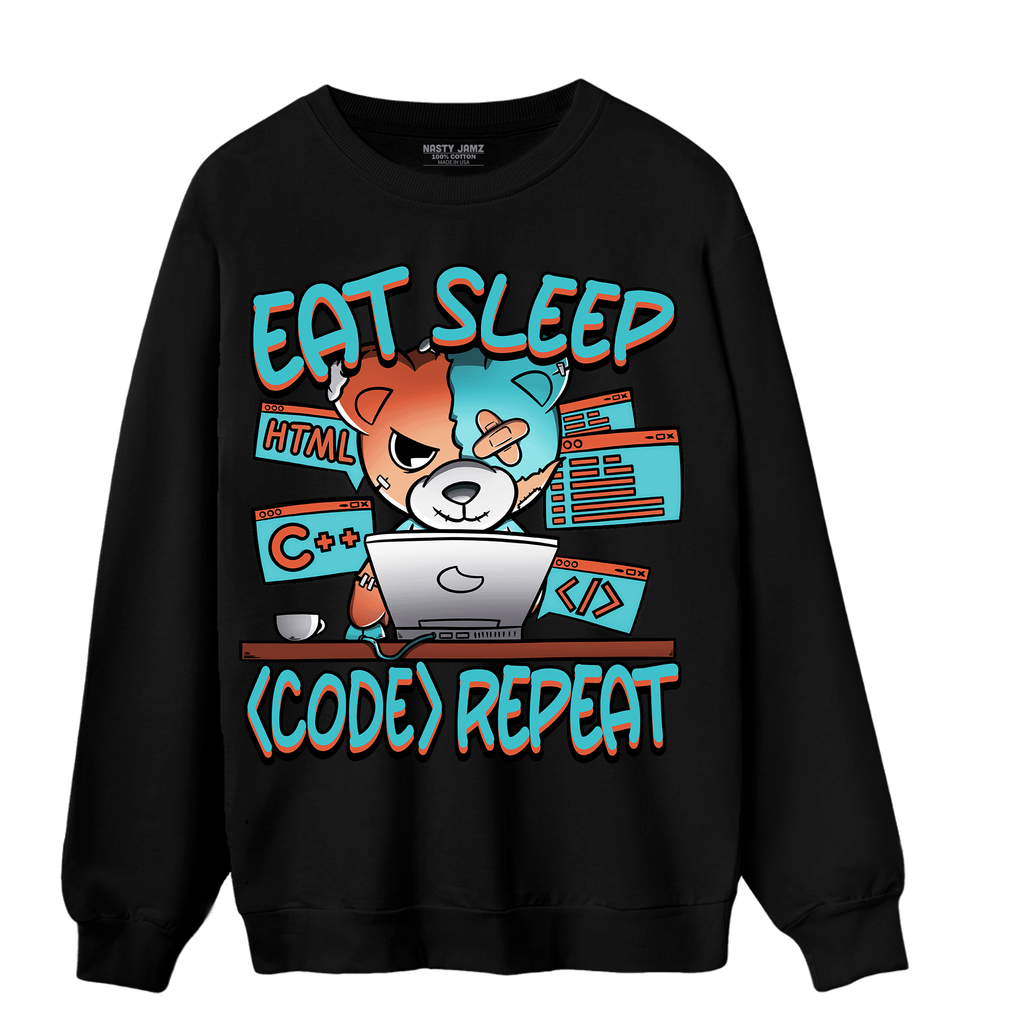 Dunk Low Dolphins Sweatshirt Match Eat Sleep Code BER - NastyJamz