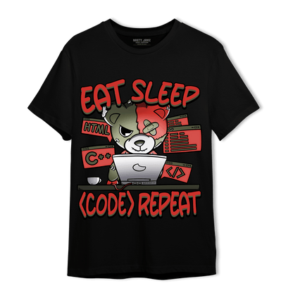 Dunk Low Mystic Red T Shirt Match Eat Sleep Code BER - NastyJamz