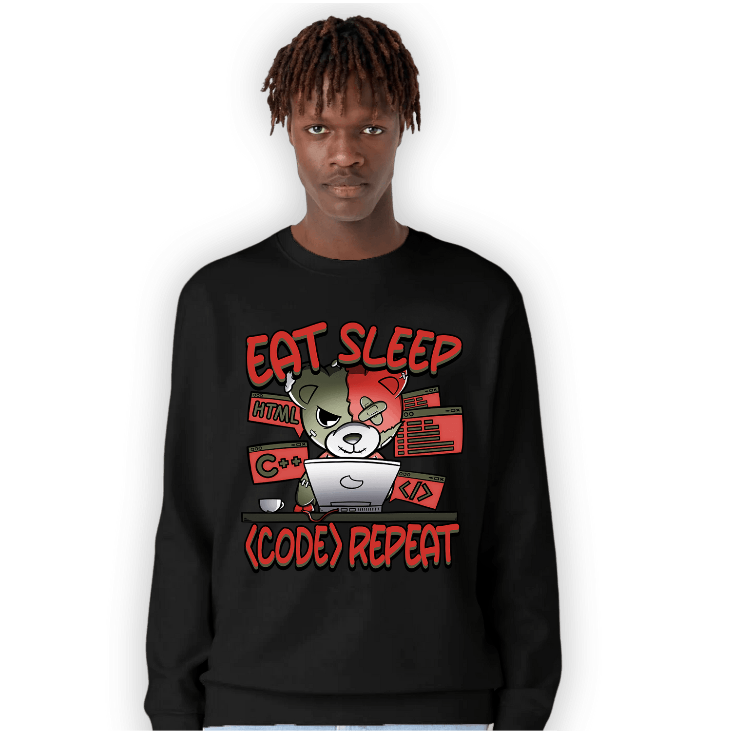 Dunk Low Mystic Red Sweatshirt Match Eat Sleep Code BER - NastyJamz