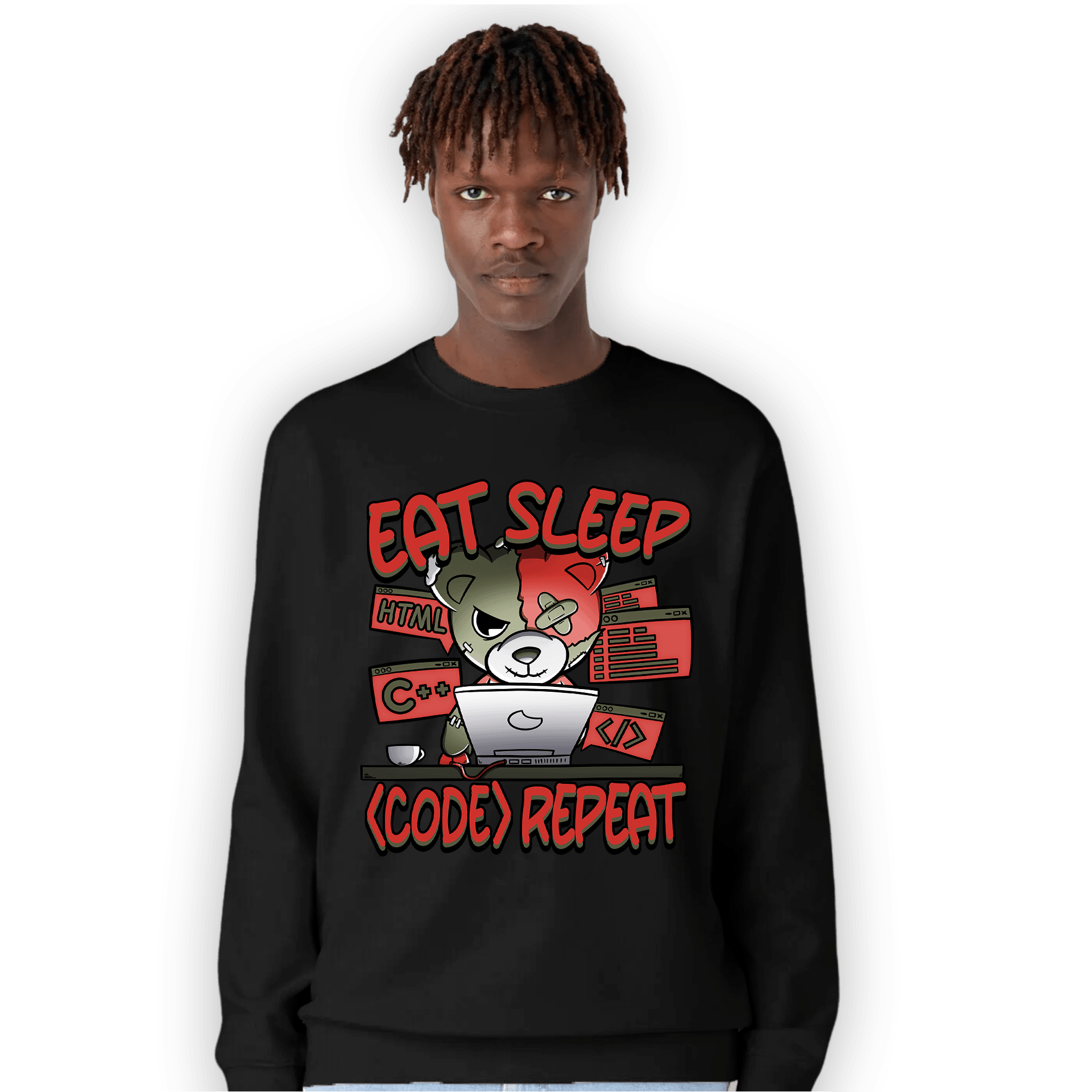 Dunk Low Mystic Red Sweatshirt Match Eat Sleep Code BER - NastyJamz