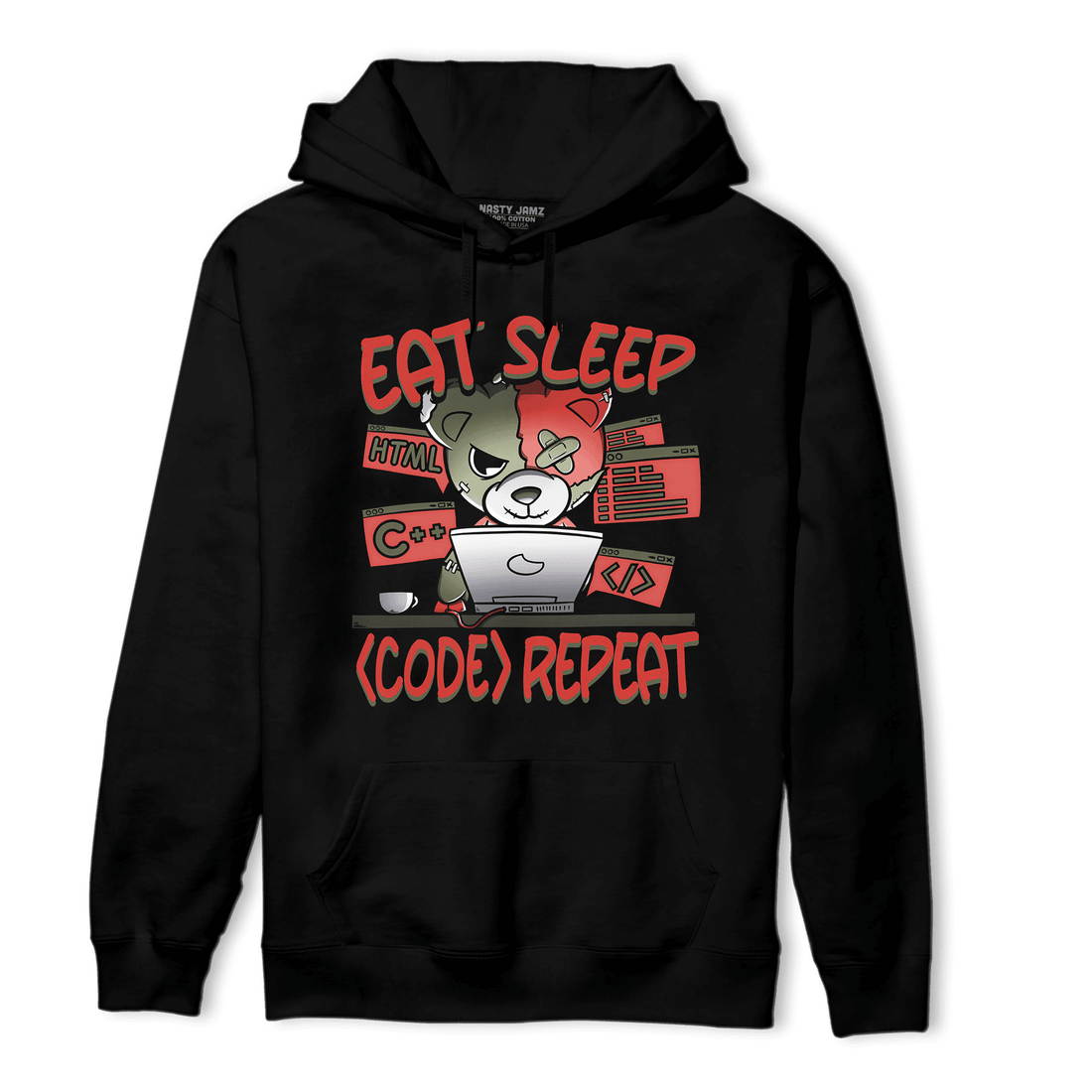 Dunk Low Mystic Red Hoodie Match Eat Sleep Code BER - NastyJamz