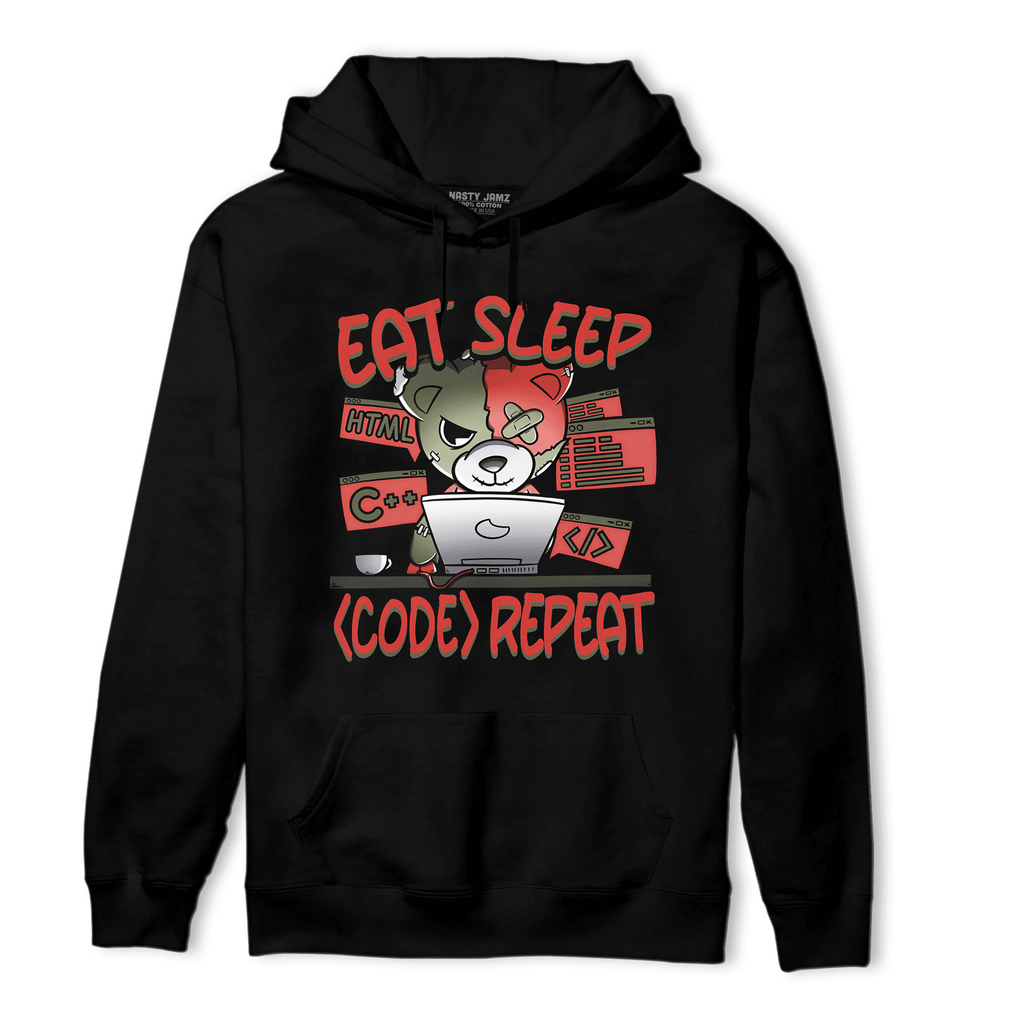 Dunk Low Mystic Red Hoodie Match Eat Sleep Code BER - NastyJamz