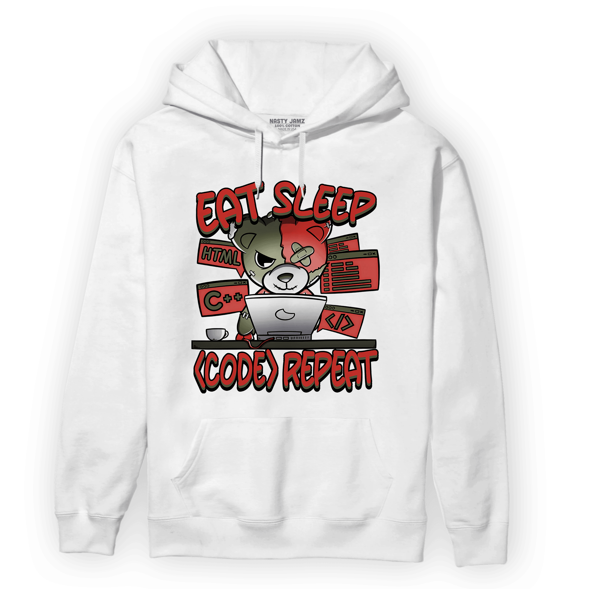 Dunk Low Mystic Red Hoodie Match Eat Sleep Code BER - NastyJamz