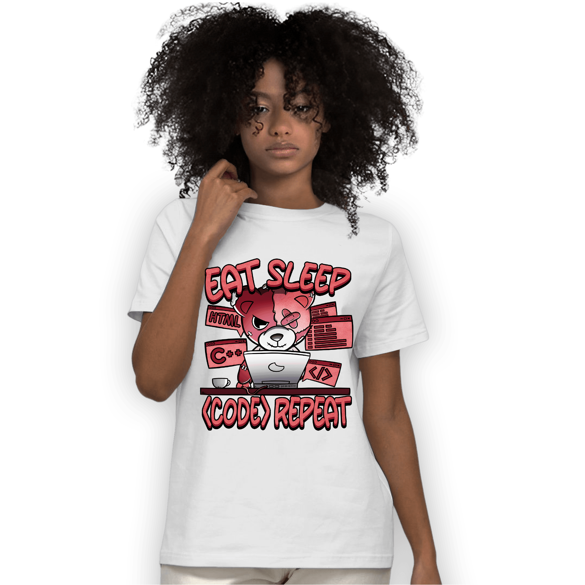 Dunk Low WMNS Valentine Day T Shirt Match Eat Sleep Code BER - NastyJamz