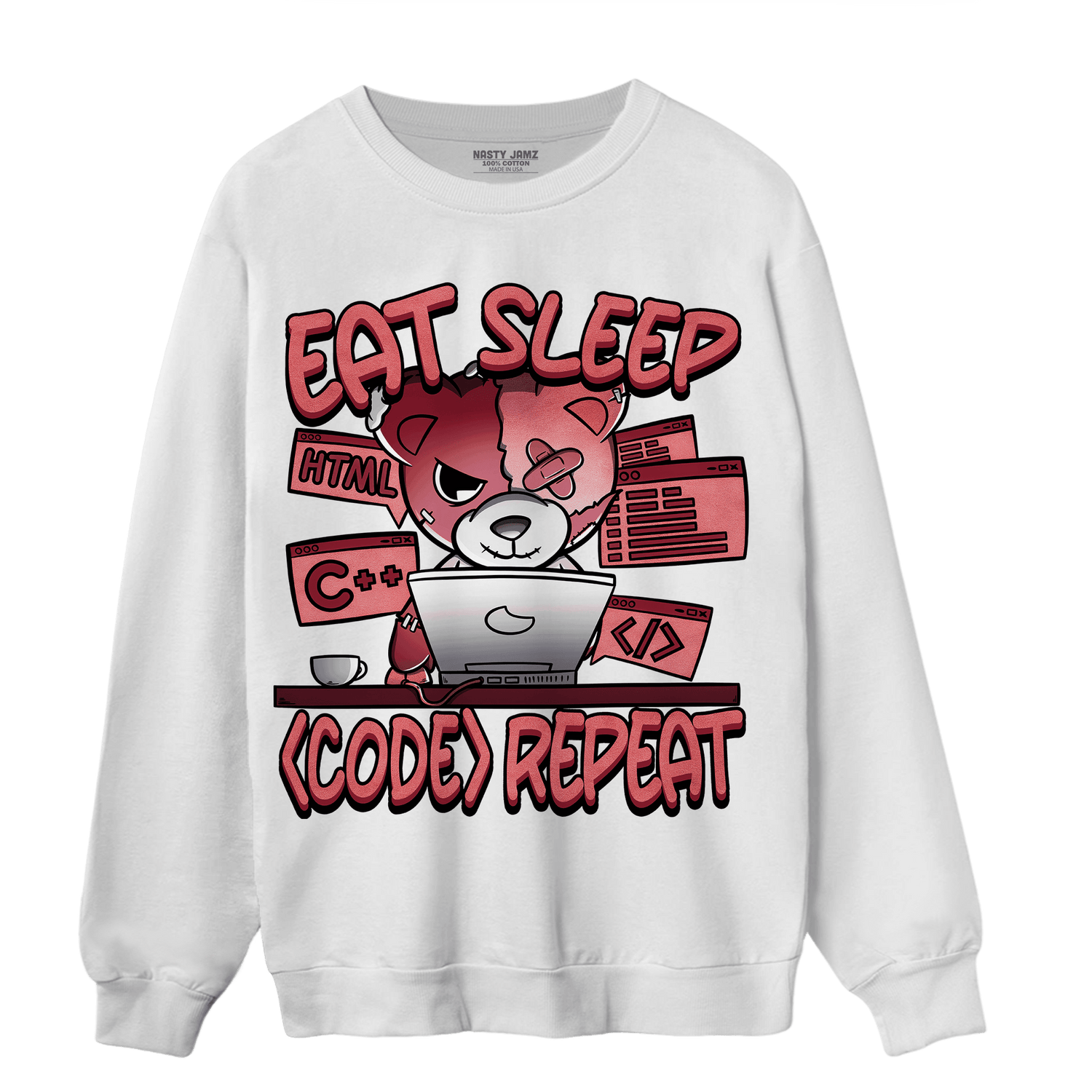 Dunk Low WMNS Valentine Day Sweatshirt Match Eat Sleep Code BER - NastyJamz