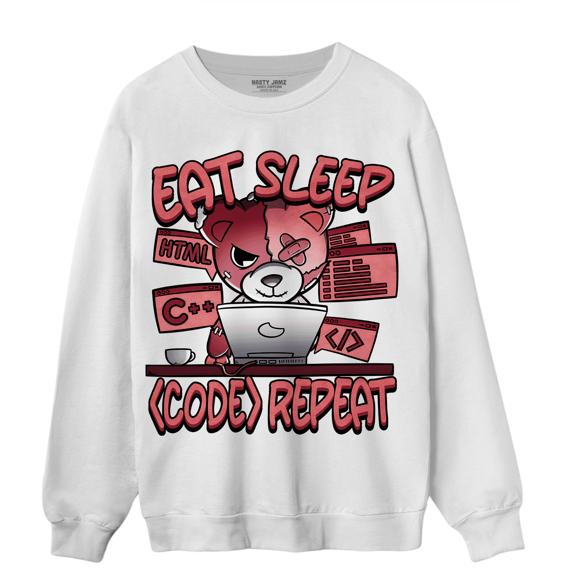 Dunk Low WMNS Valentine Day Sweatshirt Match Eat Sleep Code BER - NastyJamz