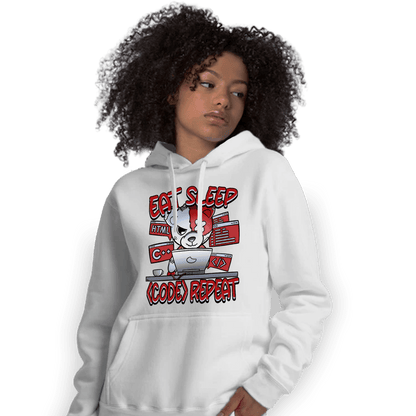Cherry 11s Hoodie Match Eat Sleep Code BER - NastyJamz