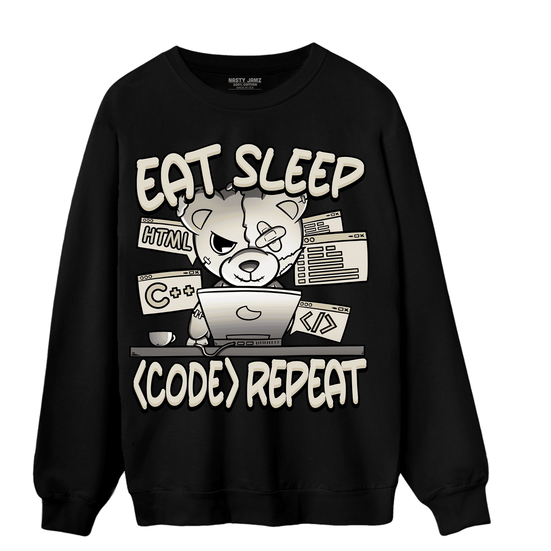 Gratitude 11s Sweatshirt Match Eat Sleep Code BER - NastyJamz
