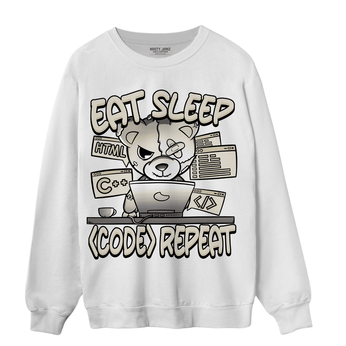 Gratitude 11s Sweatshirt Match Eat Sleep Code BER - NastyJamz