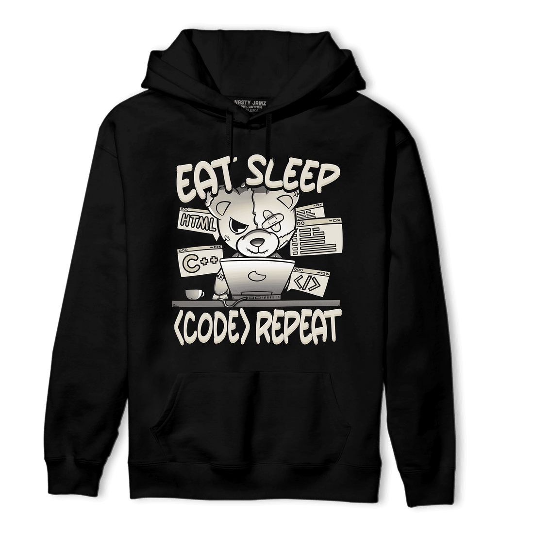 Gratitude 11s Hoodie Match Eat Sleep Code BER - NastyJamz