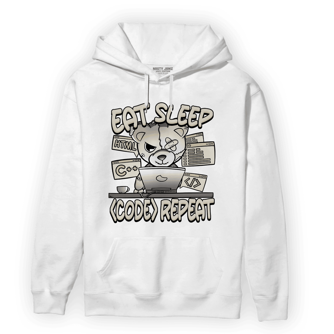 Gratitude 11s Hoodie Match Eat Sleep Code BER - NastyJamz