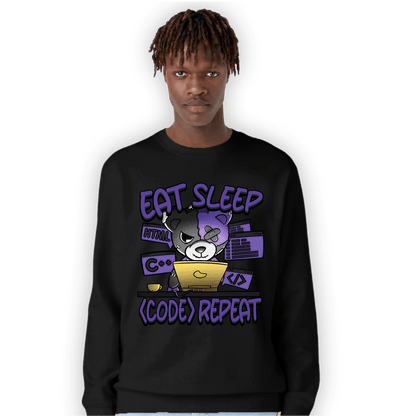 Field Purple 12s Sweatshirt Match Eat Sleep Code BER - NastyJamz