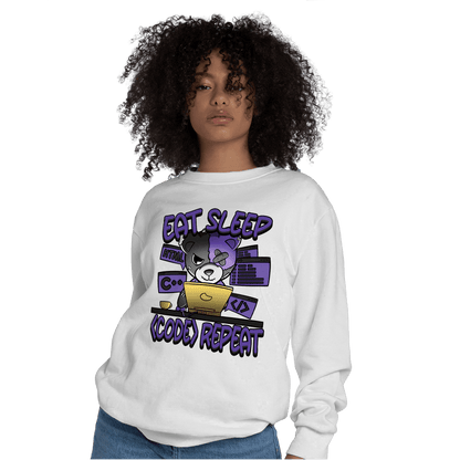 Field Purple 12s Sweatshirt Match Eat Sleep Code BER - NastyJamz