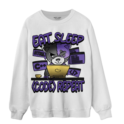 Field Purple 12s Sweatshirt Match Eat Sleep Code BER - NastyJamz