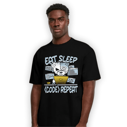 Blue Grey 13s T Shirt Match Eat Sleep Code BER - NastyJamz