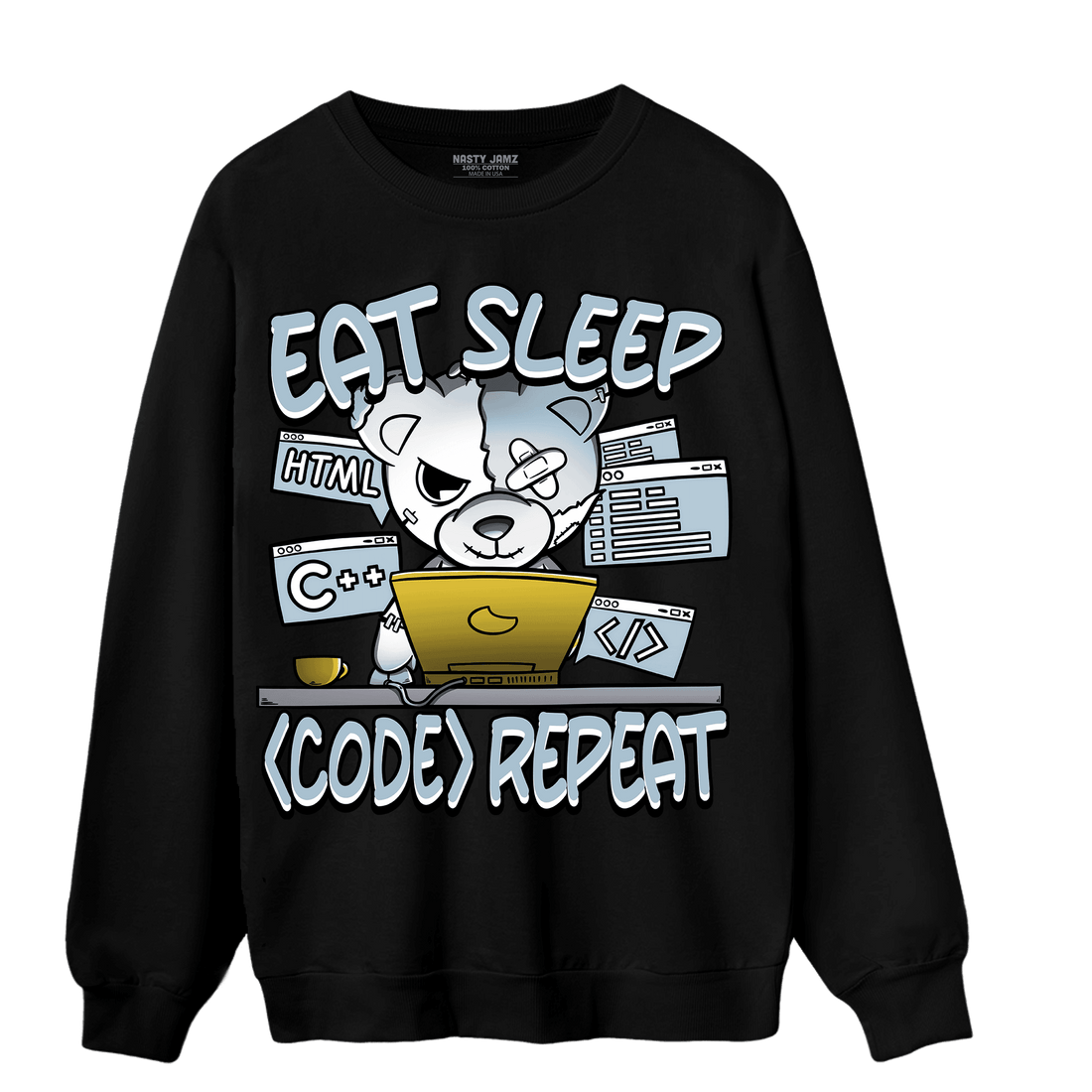 Blue Grey 13s Sweatshirt Match Eat Sleep Code BER - NastyJamz