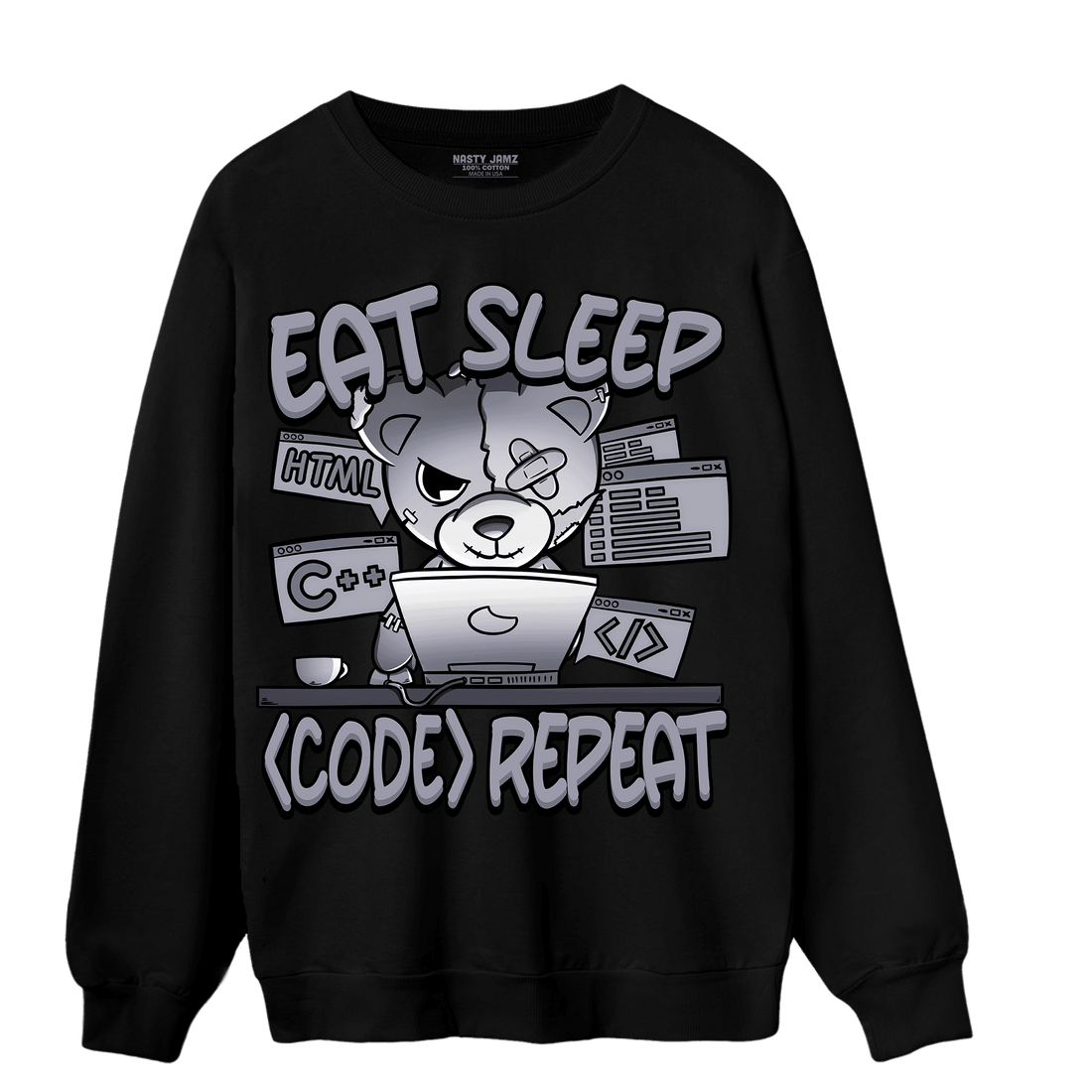 Stealth 14s Sweatshirt Match Eat Sleep Code BER - NastyJamz