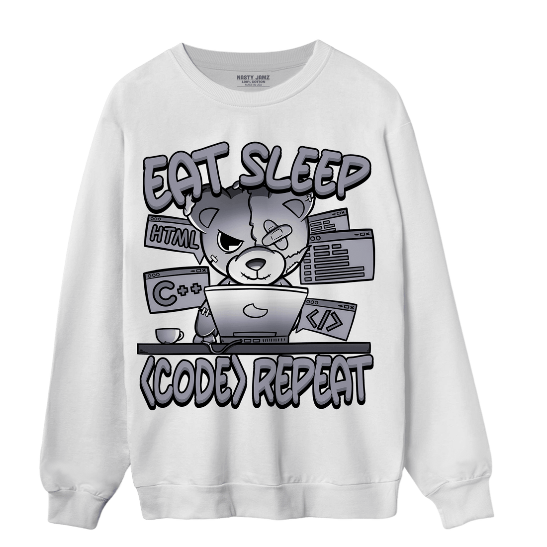 Stealth 14s Sweatshirt Match Eat Sleep Code BER - NastyJamz
