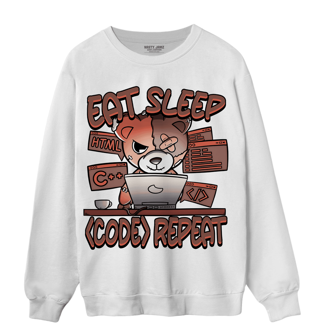 High OG Dusted Clay 1s Sweatshirt Match Eat Sleep Code BER - NastyJamz