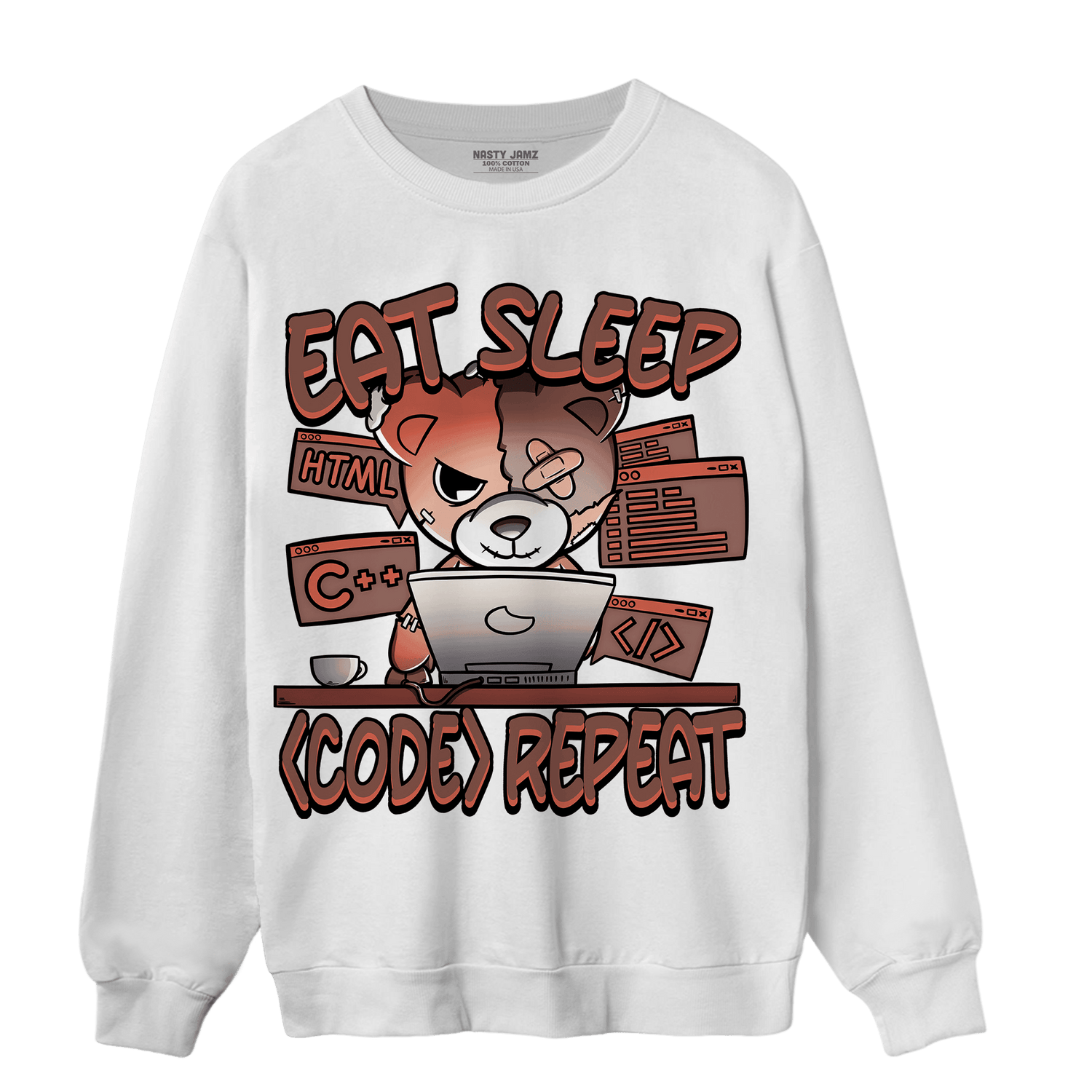 High OG Dusted Clay 1s Sweatshirt Match Eat Sleep Code BER - NastyJamz