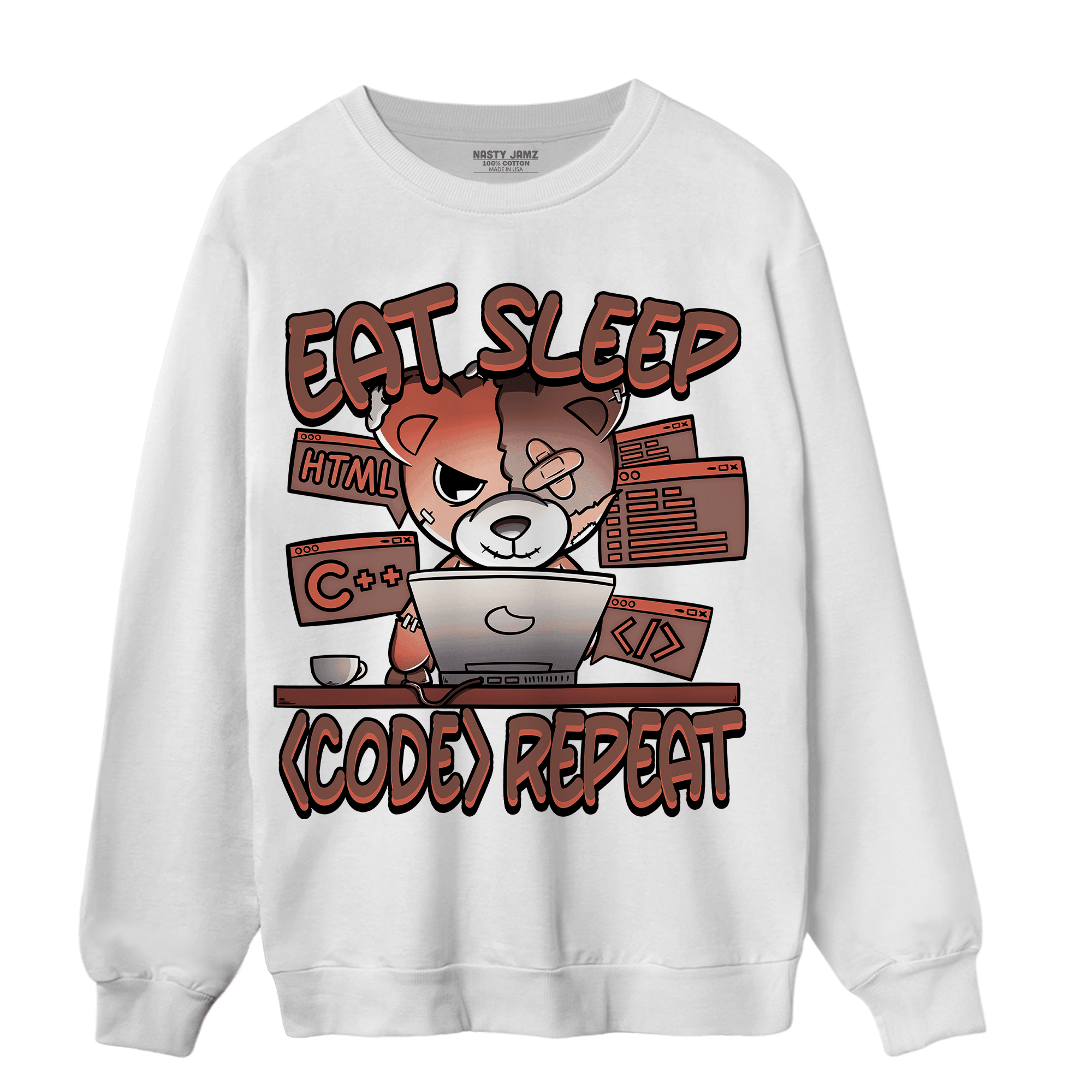 High OG Dusted Clay 1s Sweatshirt Match Eat Sleep Code BER - NastyJamz