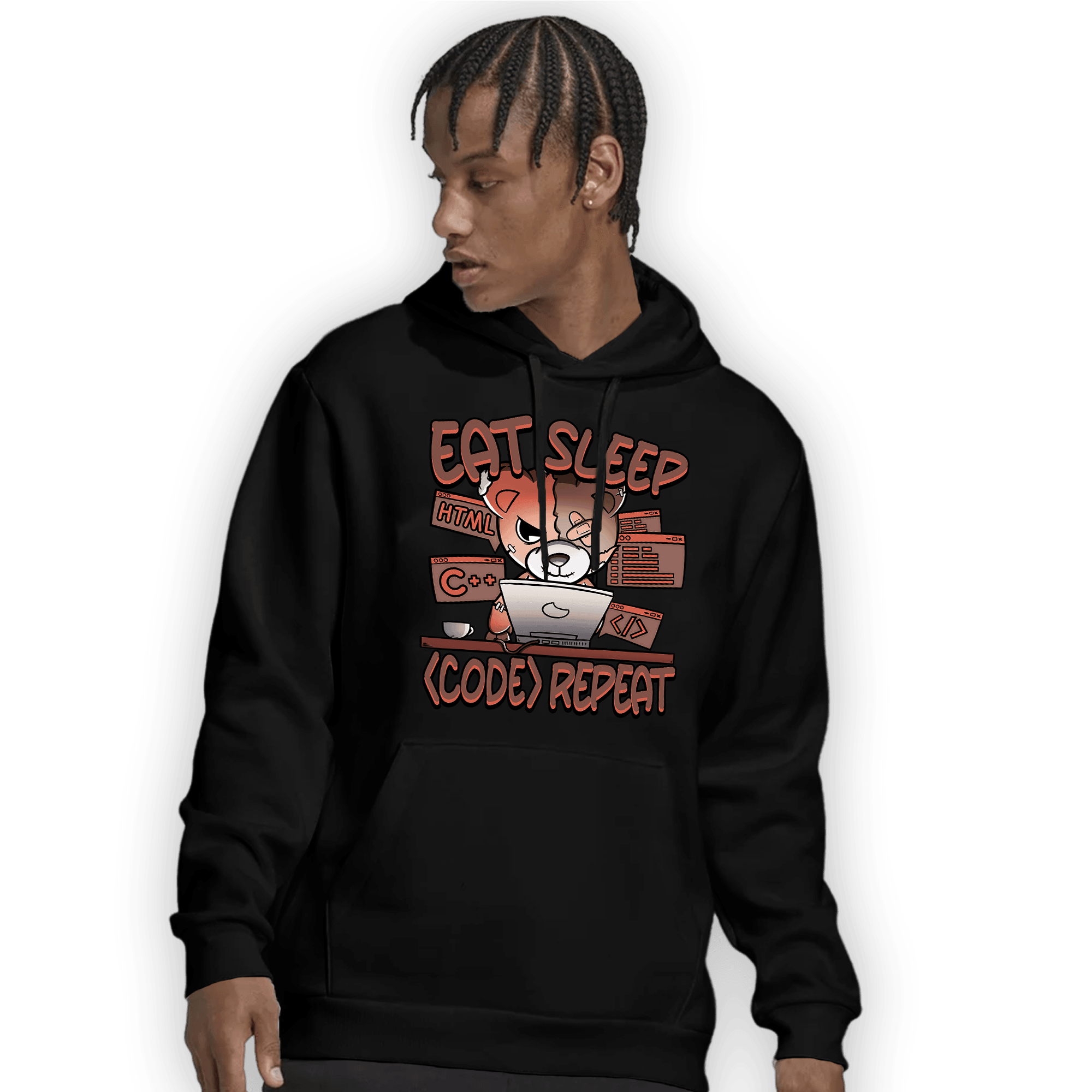 High OG Dusted Clay 1s Hoodie Match Eat Sleep Code BER - NastyJamz