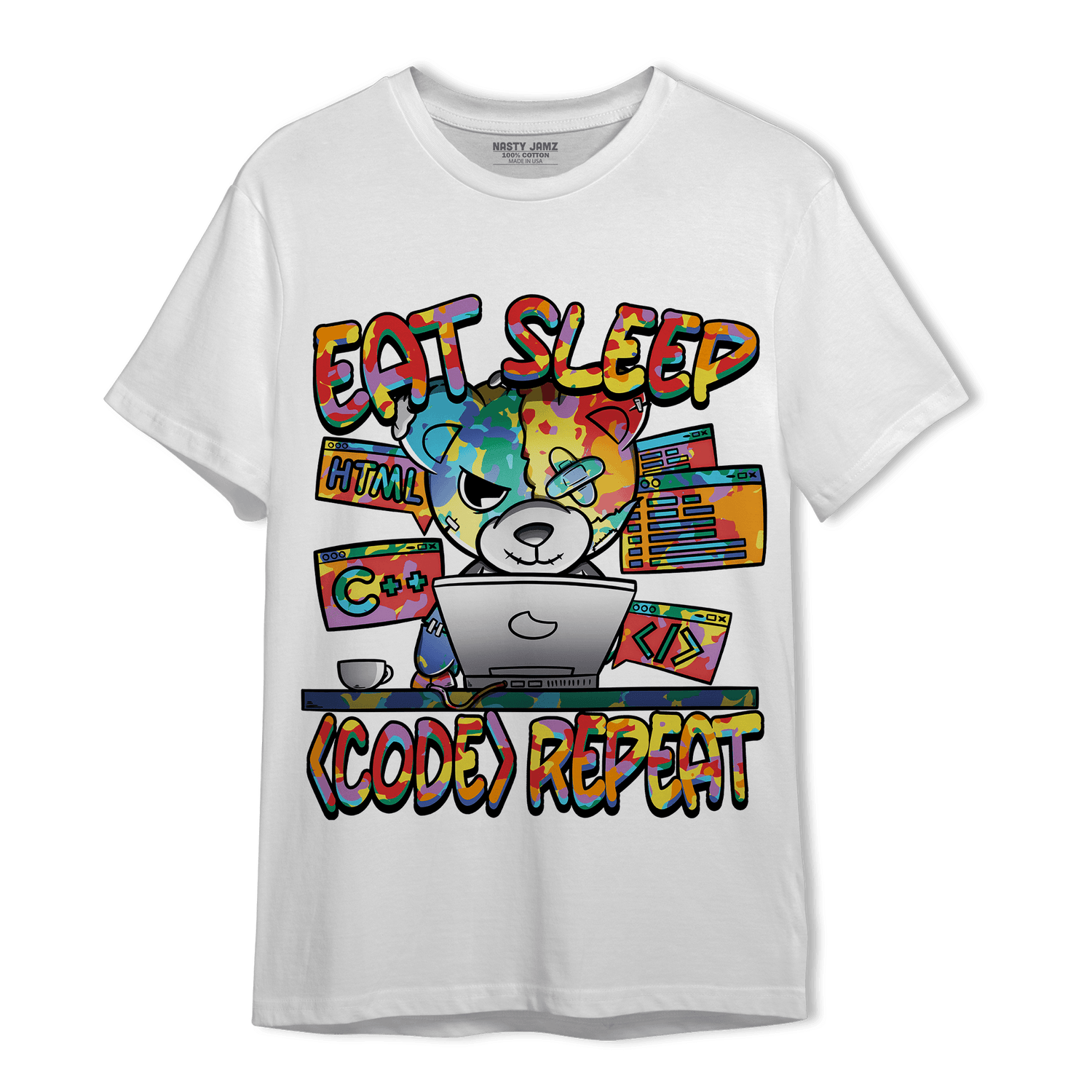 Mid GS Six Championships 1s T Shirt Match Eat Sleep Code BER - NastyJamz