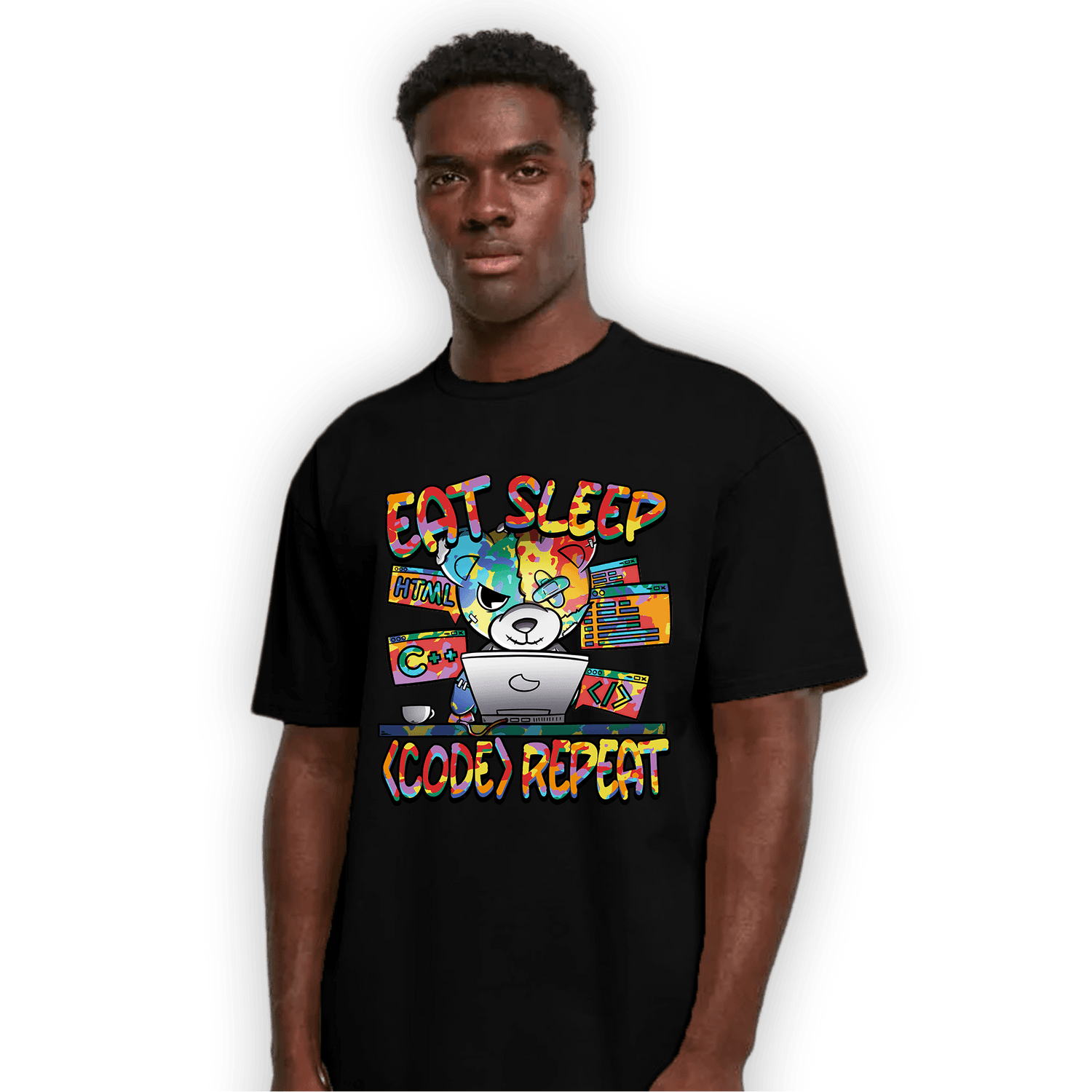 Mid GS Six Championships 1s T Shirt Match Eat Sleep Code BER - NastyJamz