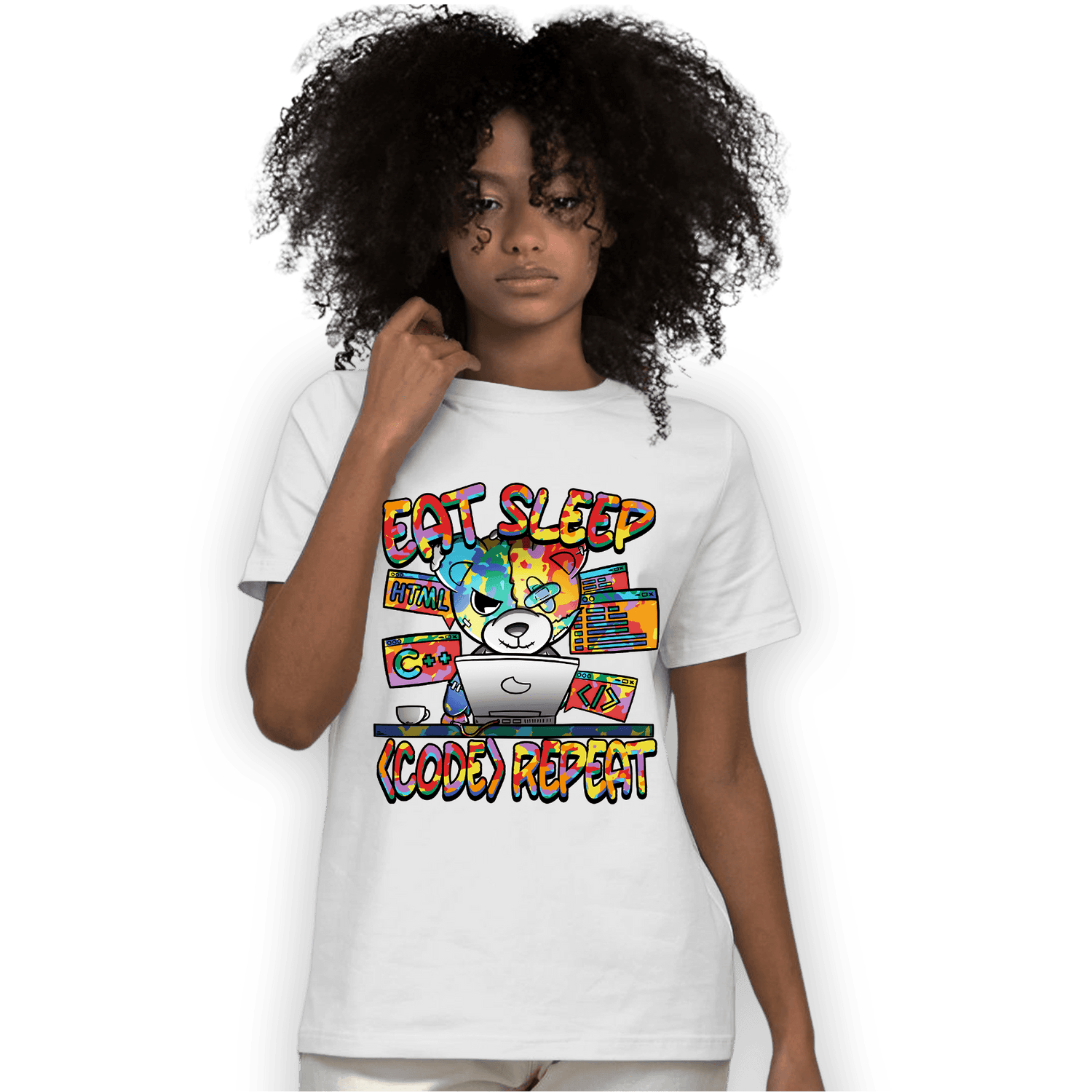 Mid GS Six Championships 1s T Shirt Match Eat Sleep Code BER - NastyJamz