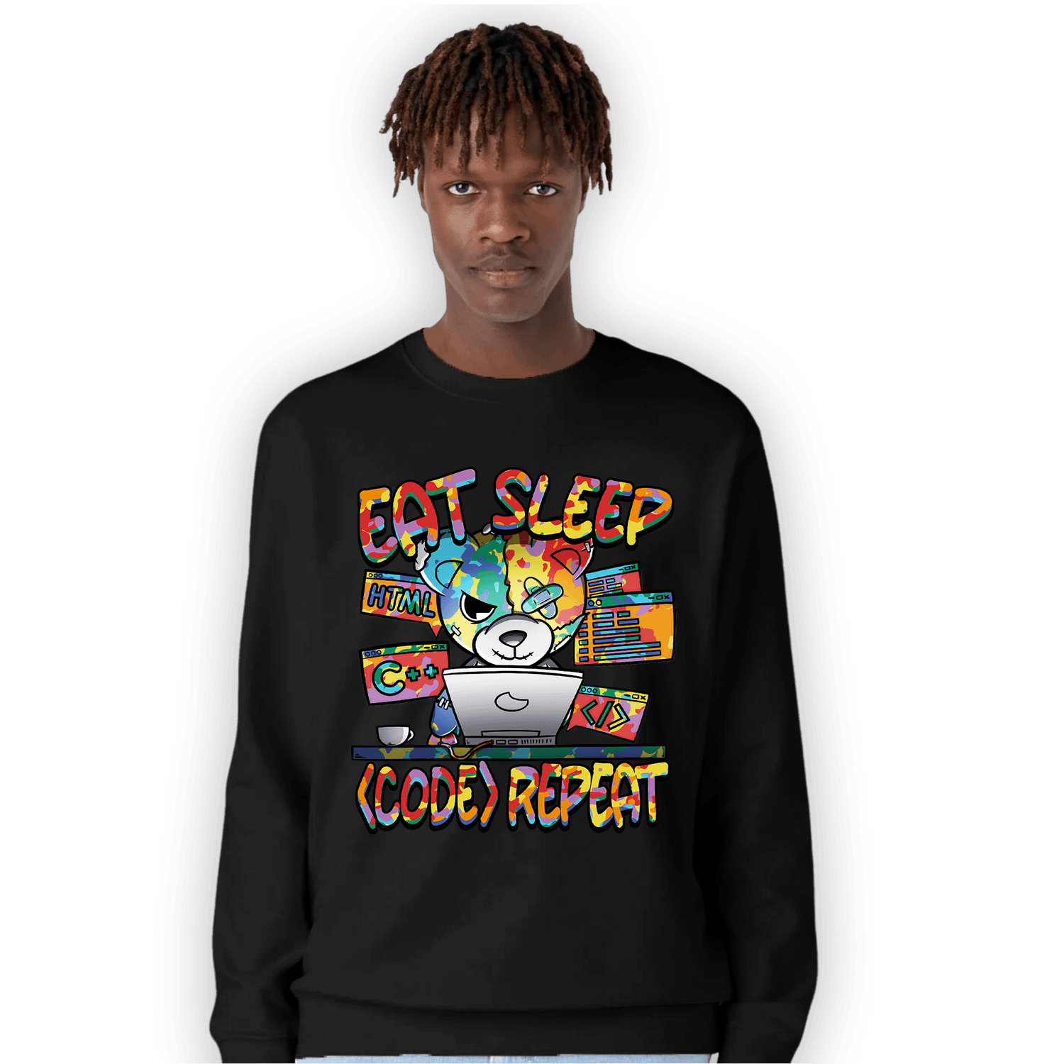 Mid GS Six Championships 1s Sweatshirt Match Eat Sleep Code BER - NastyJamz