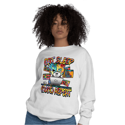 Mid GS Six Championships 1s Sweatshirt Match Eat Sleep Code BER - NastyJamz