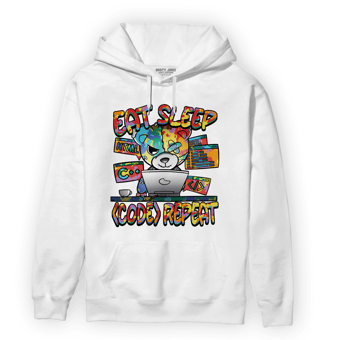 Mid GS Six Championships 1s Hoodie Match Eat Sleep Code BER - NastyJamz