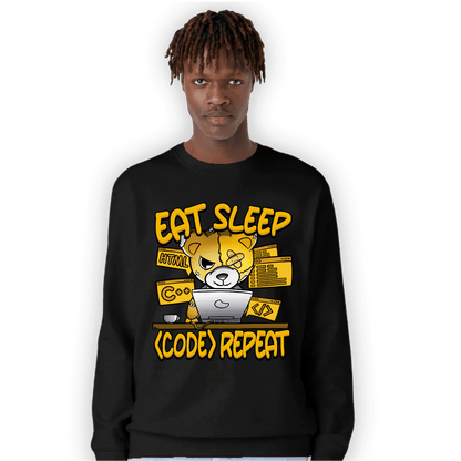 Yellow Ochre 1s Sweatshirt Match Eat Sleep Code BER - NastyJamz