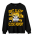 Yellow Ochre 1s Sweatshirt Match Eat Sleep Code BER - NastyJamz