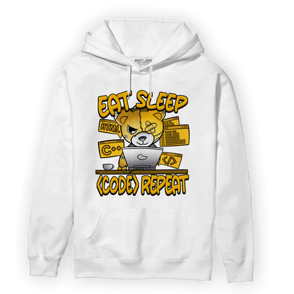 Yellow Ochre 1s Hoodie Match Eat Sleep Code BER - NastyJamz