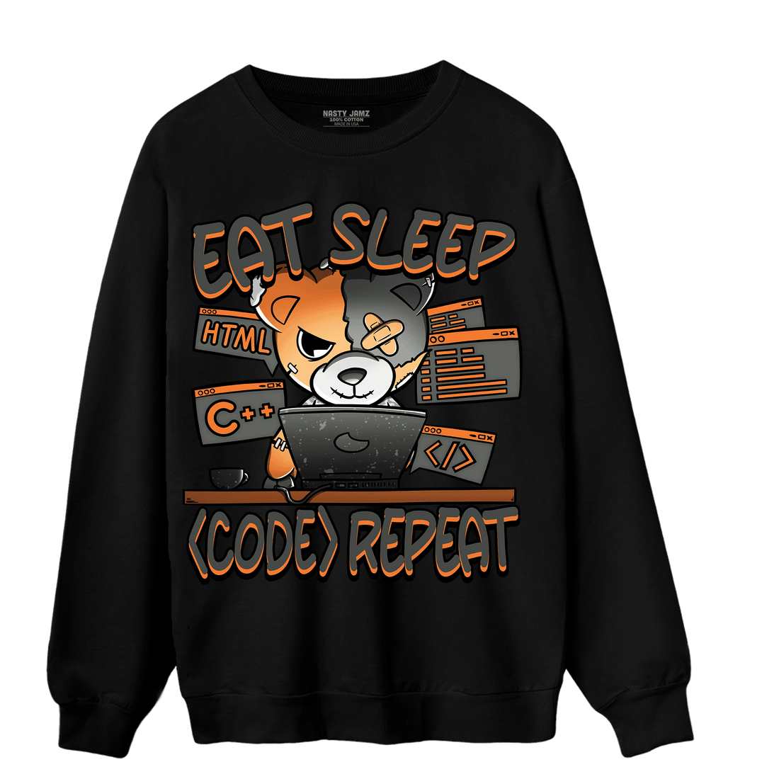 Fear Pack 3s Sweatshirt Match Eat Sleep Code BER - NastyJamz