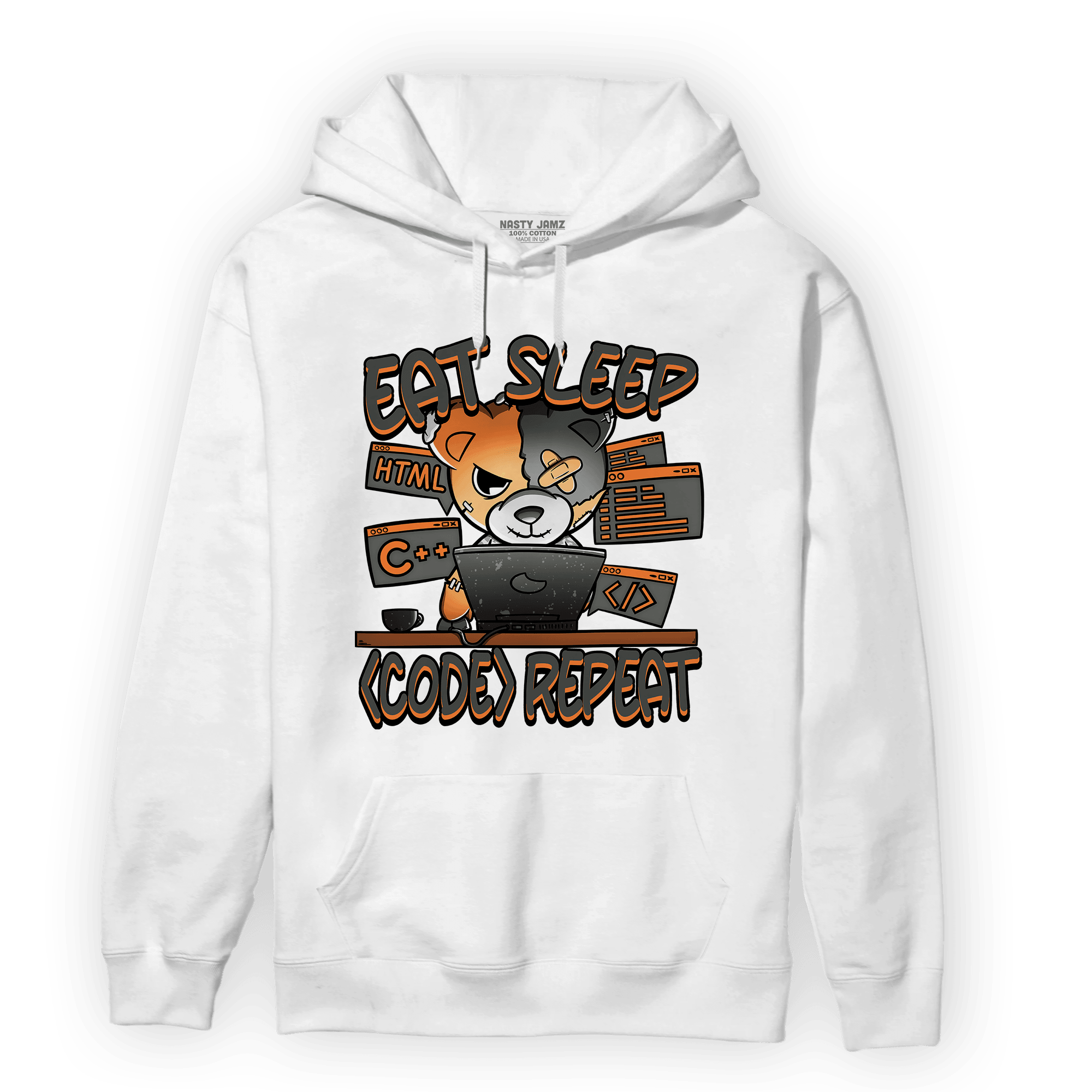 Fear Pack 3s Hoodie Match Eat Sleep Code BER - NastyJamz